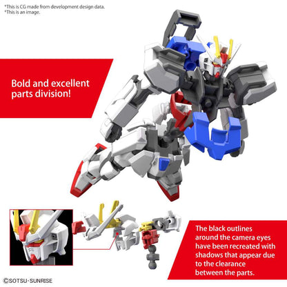 EG Strike Gundam model kit exploded view