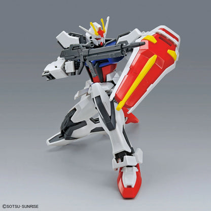 EG Strike Gundam model kit crouching