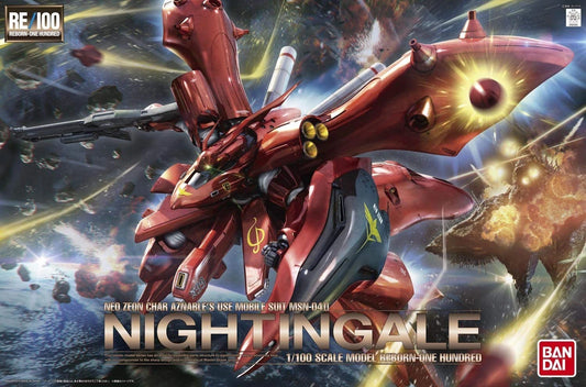 RE/100 Nightingale Gundam model kit box art