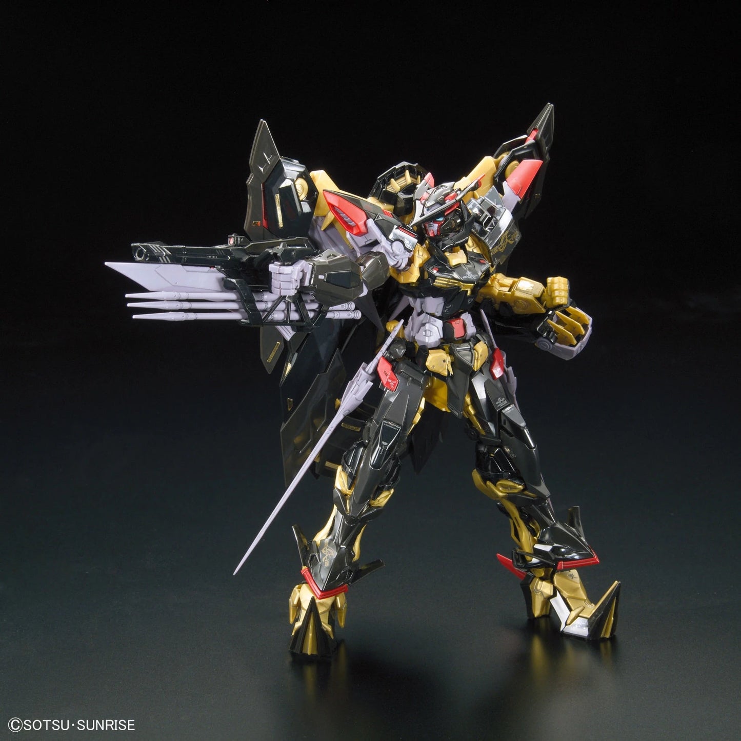 RG Astray Gold Frame Amatsu Mina Gundam model kit shooting pose