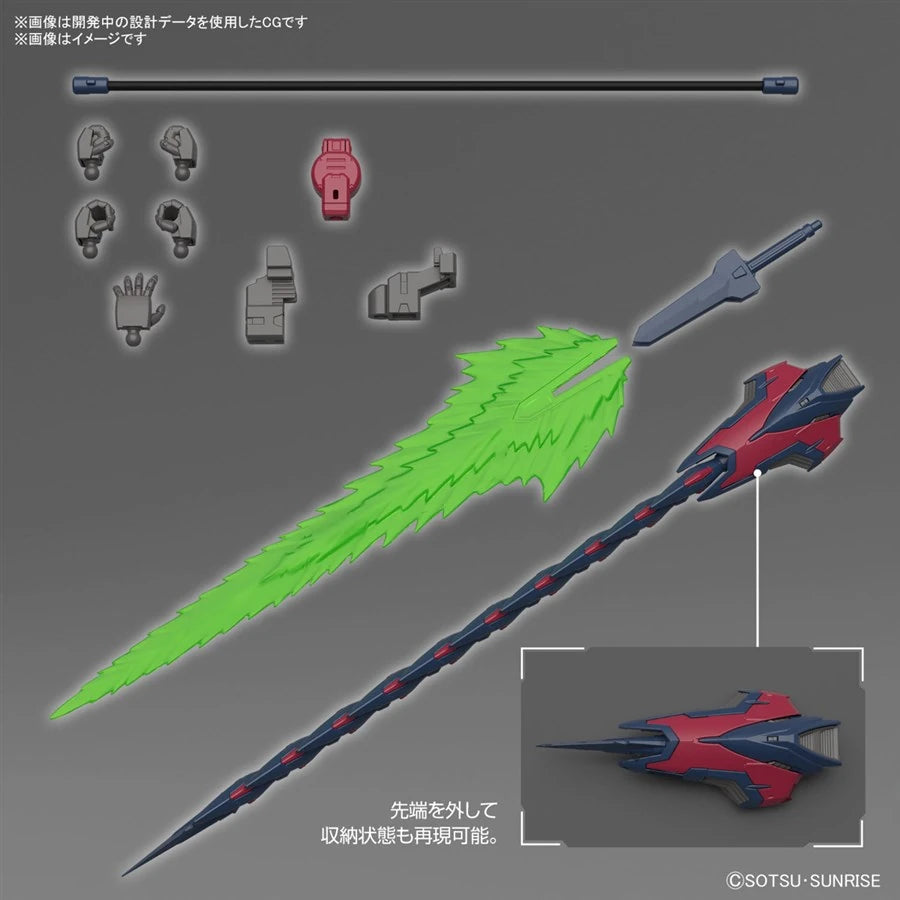 RG Epyon Gundam model kit weapon loadout